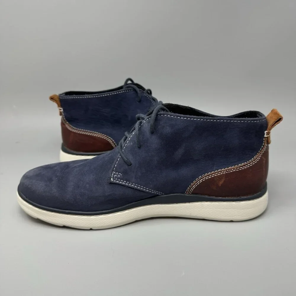 Johnston & Murphy Farley Chukka Boot Navy Oiled Nubuck Size 10.5 Men’s